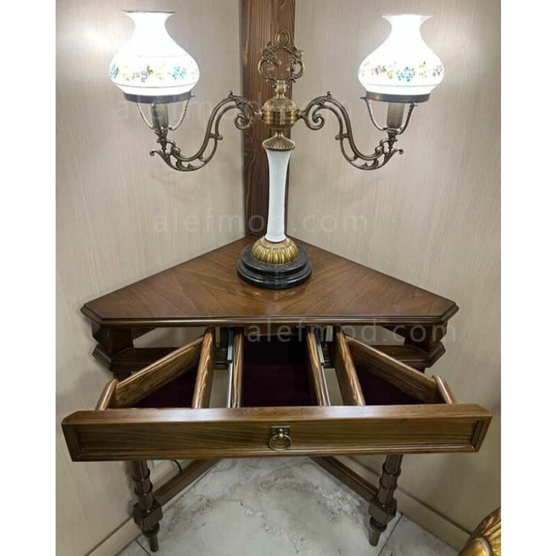 میز کنج چوب راش مدل 18058-1