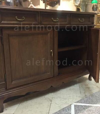 جاکفشی چوبی دو درب سه کشو مدل 17734